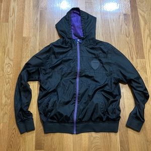 Arsenal Black/Purple Windbreaker Jacket - Size Large - Used condition